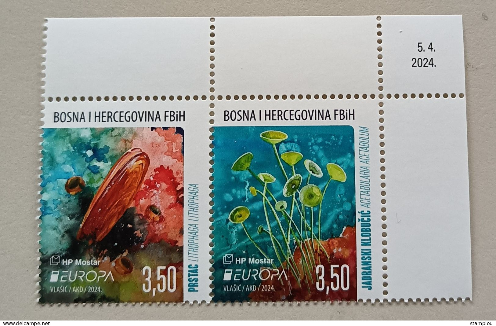 Bosnie Herz.(kroatie Post Mostar)2024 Cept PF Stamp Set + Block - 2024