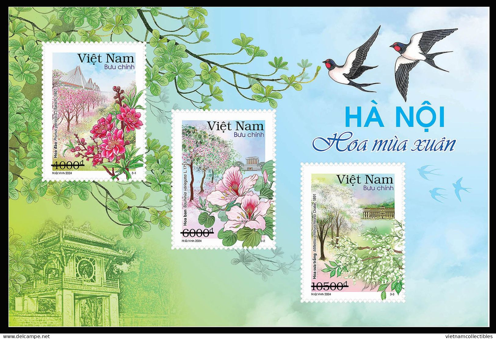 FDC Viet Nam Vietnam With Perf Stamps & Sheetlet 2024: 12 Flower Seasons In Hanoi (series 1) (Ms1188) - Vietnam