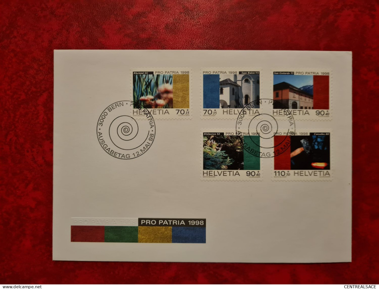 SUISSE LETTRE 1998 BERN FDC SERIE PRO PATRIA - Sonstige & Ohne Zuordnung