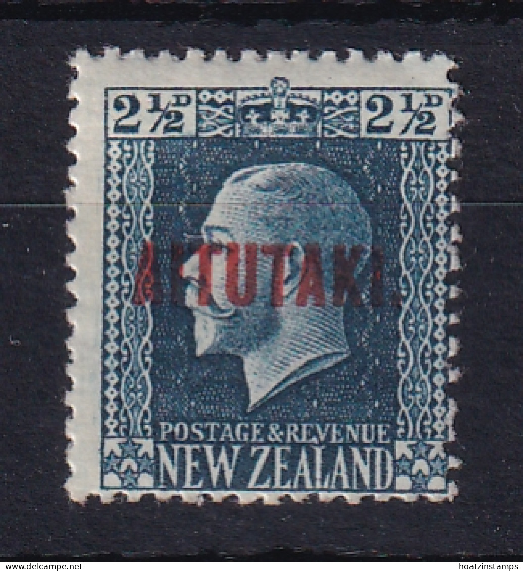 Aitutaki: 1917/20   KGV 'Aitutaki' OVPT   SG15   2½d [Perf: 14 X 13½]    MH - Aitutaki