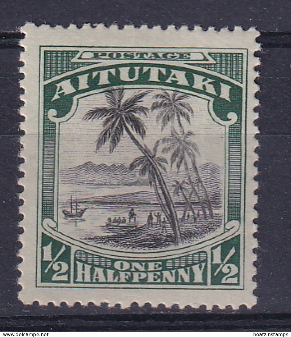 Aitutaki: 1920   Pictorial    SG24   ½d  [No Wmk]   MH - Aitutaki