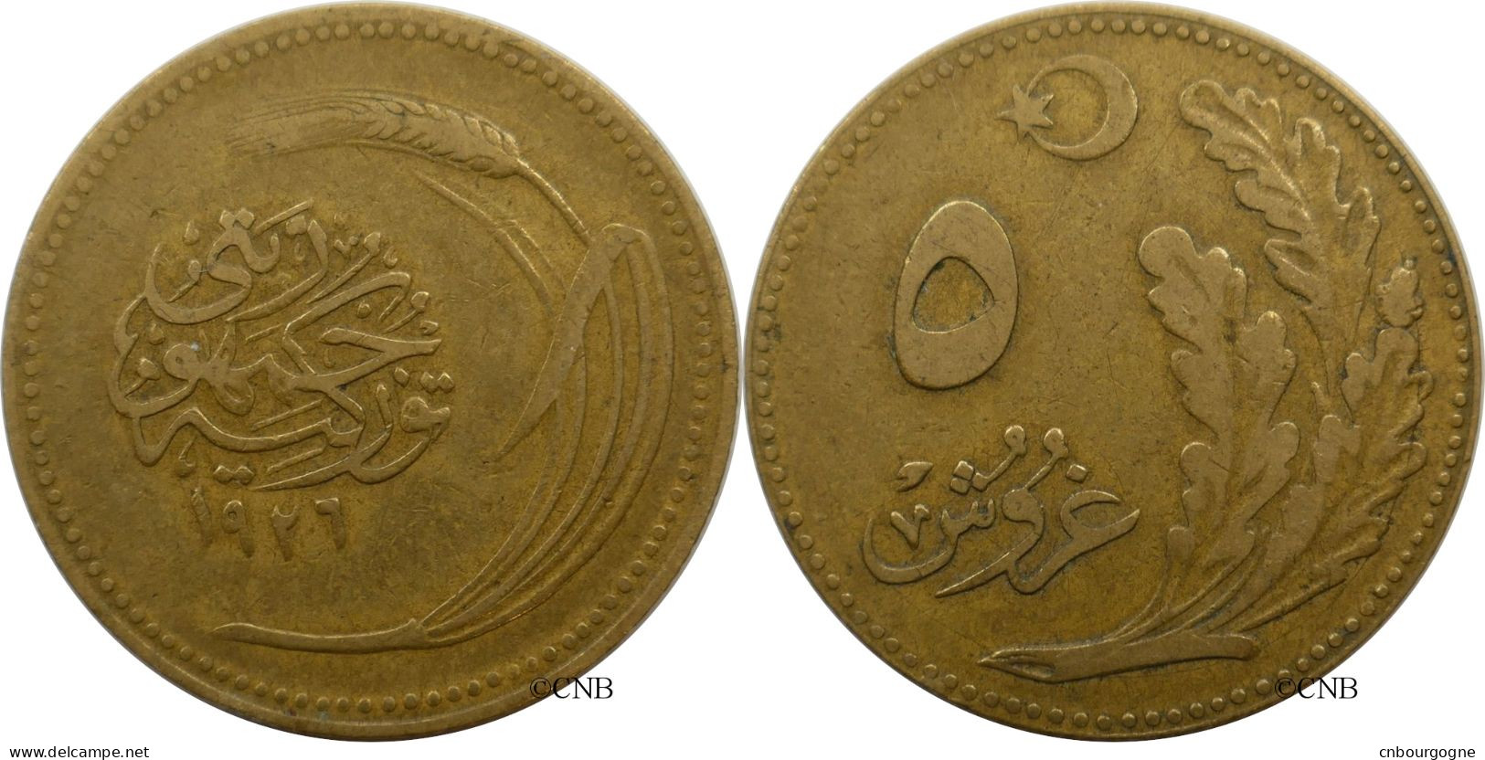 Turquie - République - 5 Kurus 1926 - TB/VF20 - Mon6066 - Turchia