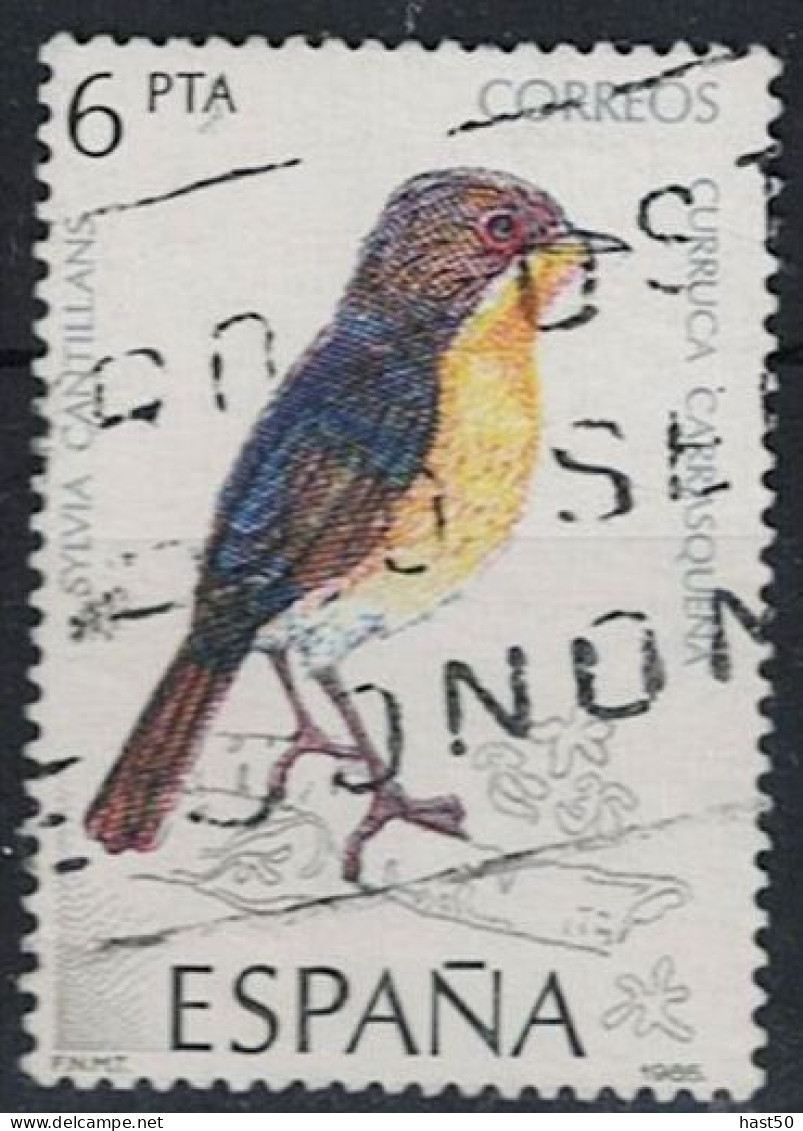 Spanien Spain Espagne - Weißbart-Grasmücke (Sylvia Cantillans) (MiNr: 2704) 1985 - Gest Used Obl - Used Stamps