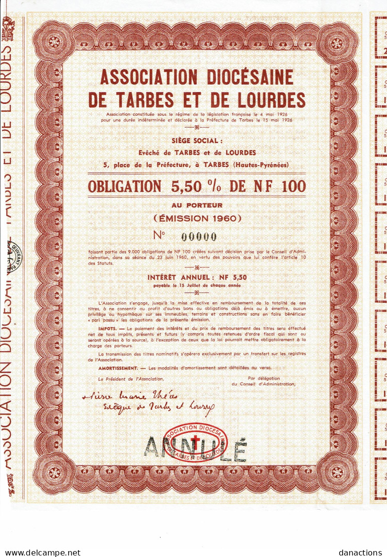 64-ASSOCIATION DIOCESAINE DE TARBES ET DE LOURDES.  - Autres & Non Classés