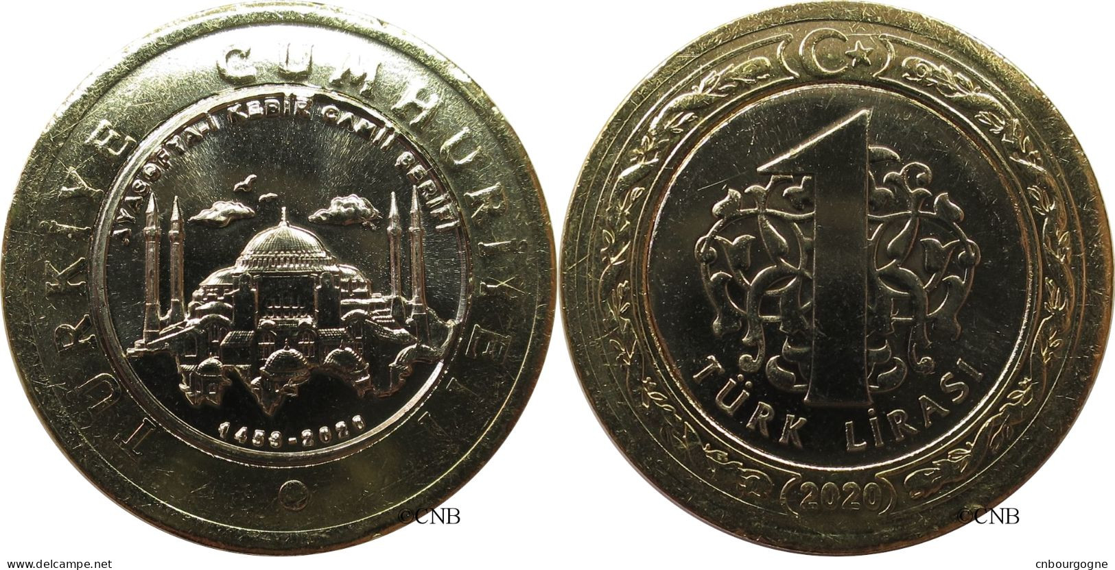 Turquie - République - 1 Lira Grande Mosquée Sainte-Sophie 2020 - UNC - Mon4664 - Turquia