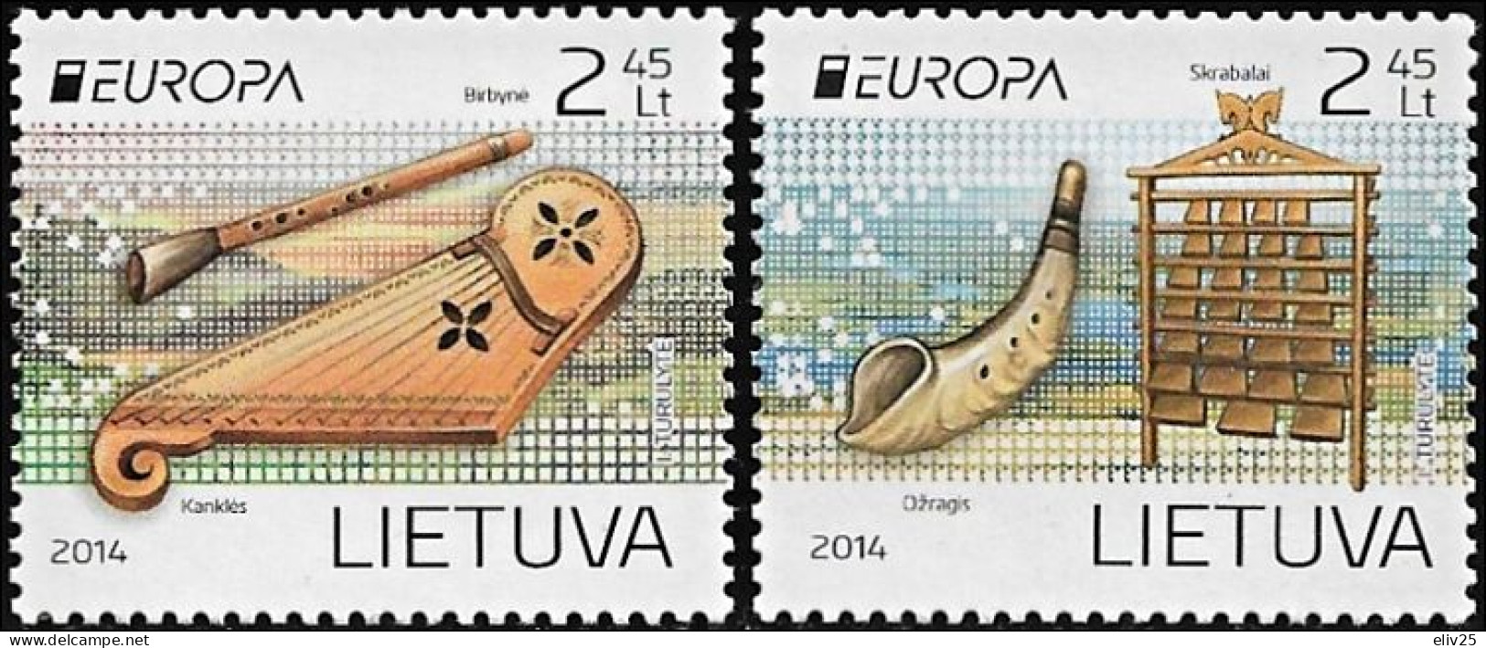 Lithuania 2014, Europa CEPT - 2 V. MNH - 2014