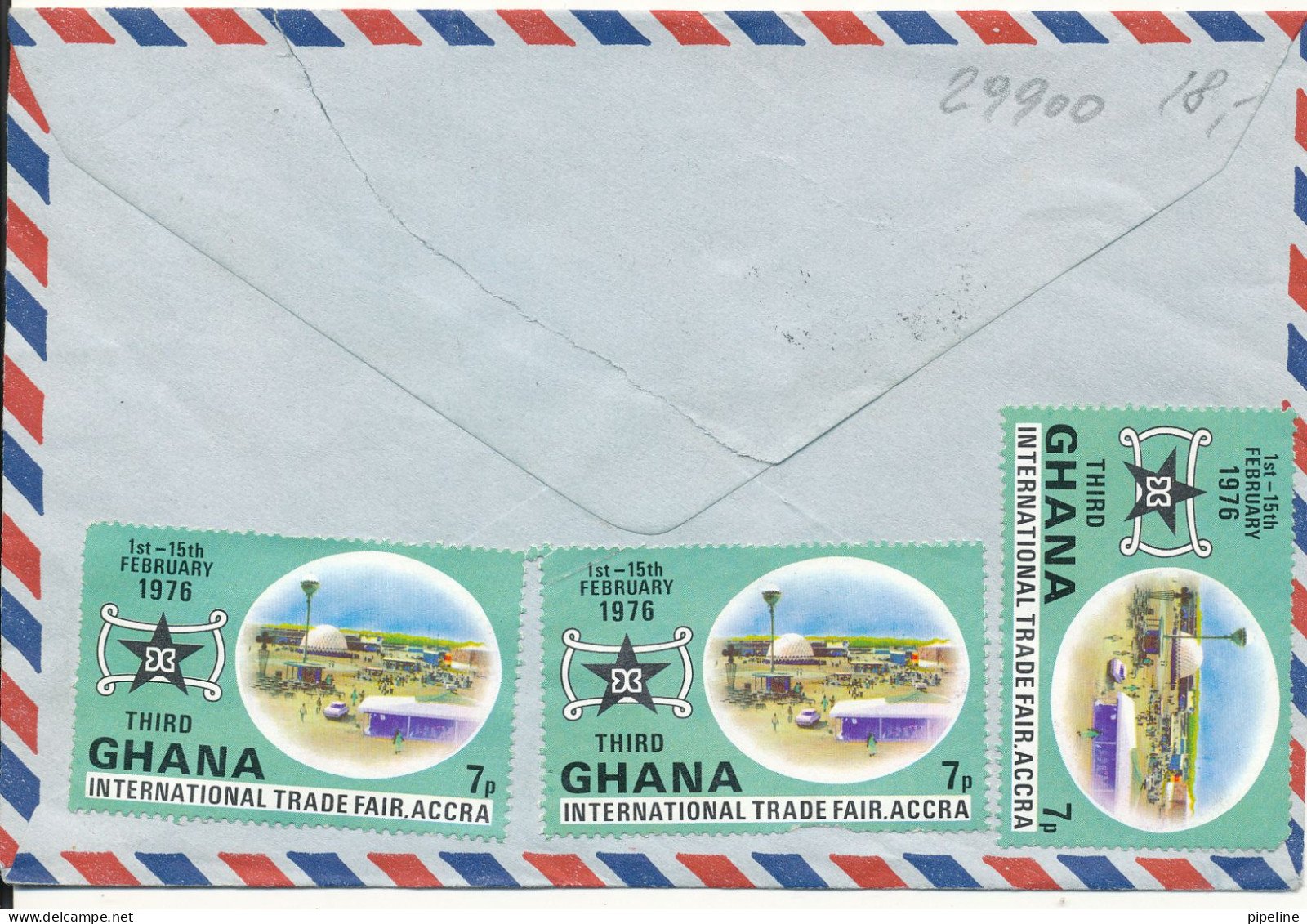 Ghana Air Mail Cover Sent To England Topic Stamps (also Stamps On The Backside Of The Cover) - Ghana (1957-...)