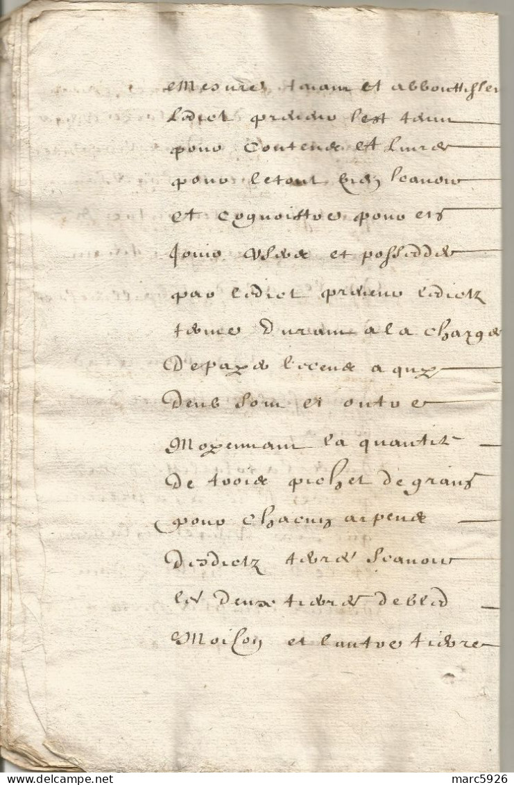 N°1966 ANCIENNE LETTRE DE PAR DEVANT LES NOTAIRES ROYAUX A DECHIFFRER DATE 1663