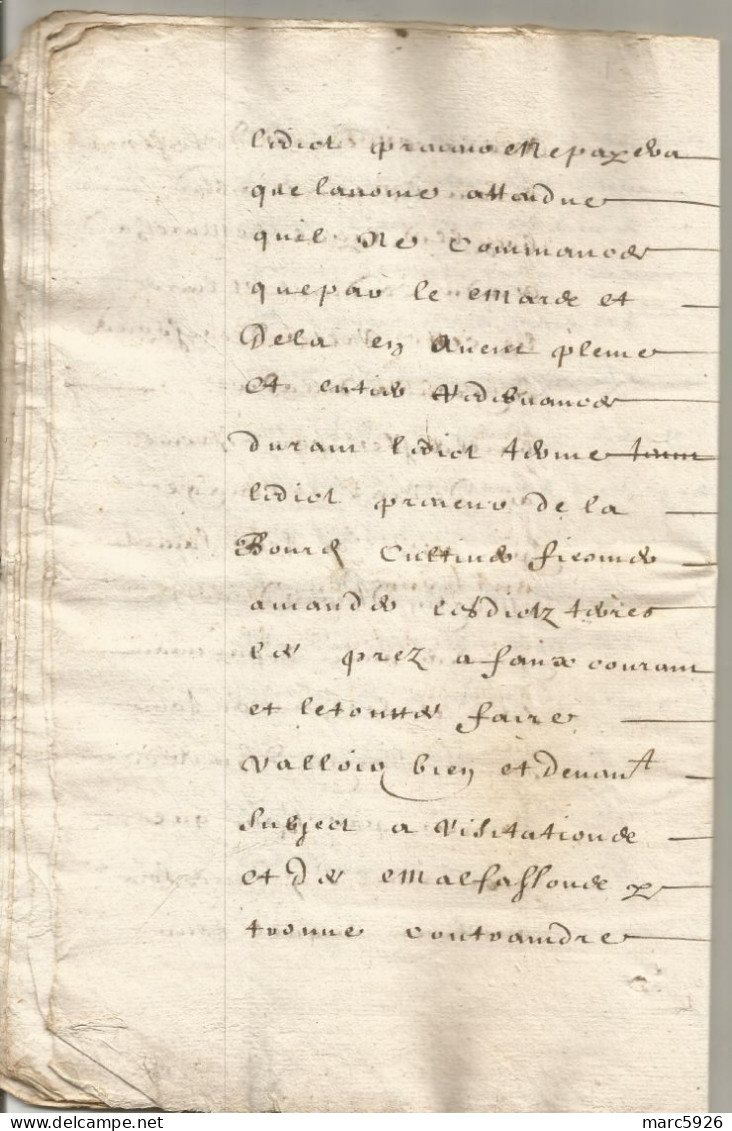 N°1966 ANCIENNE LETTRE DE PAR DEVANT LES NOTAIRES ROYAUX A DECHIFFRER DATE 1663