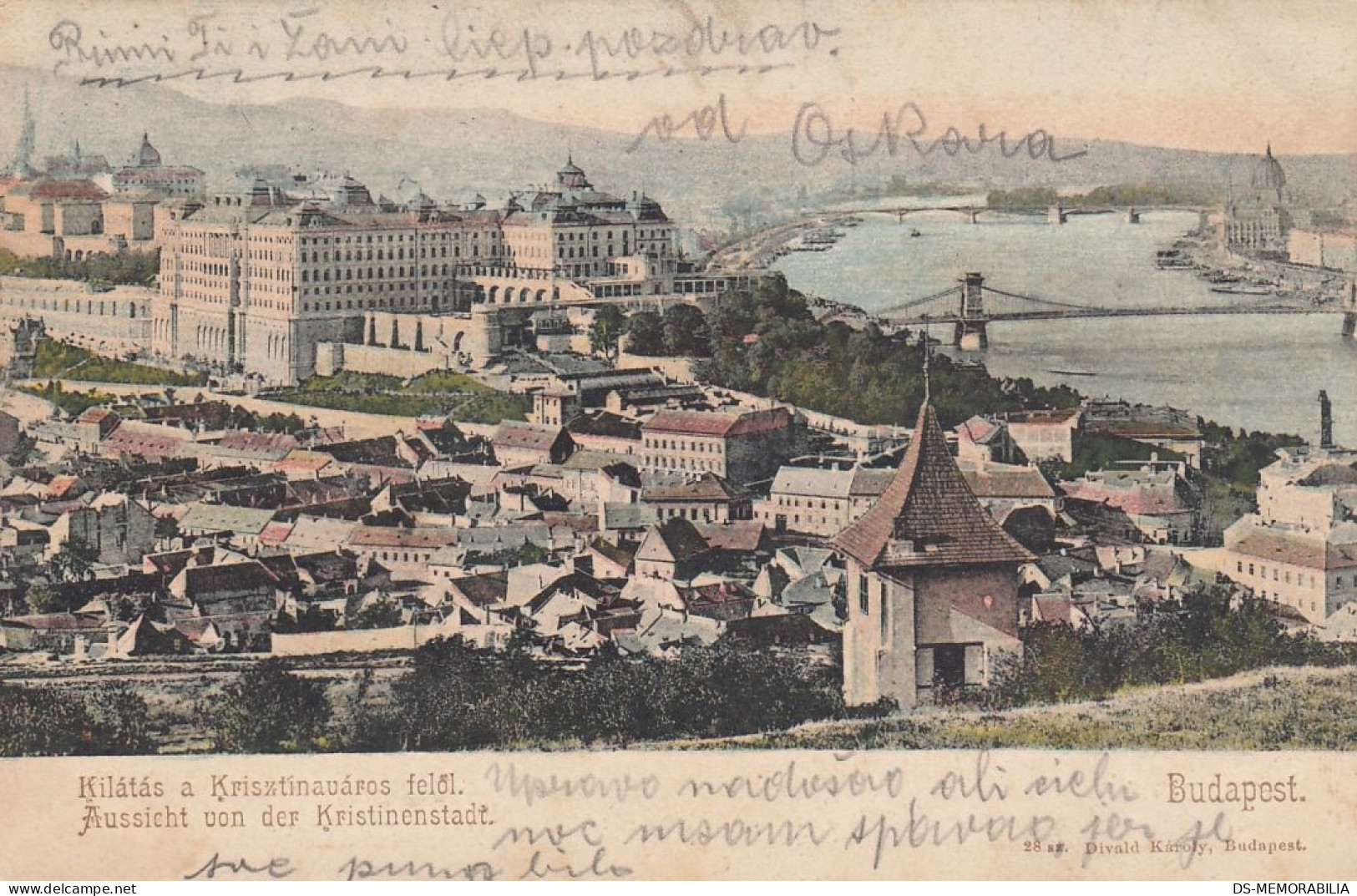 Budapest - Aussicht Von Der Kristinenstadt 1904 - Ungheria