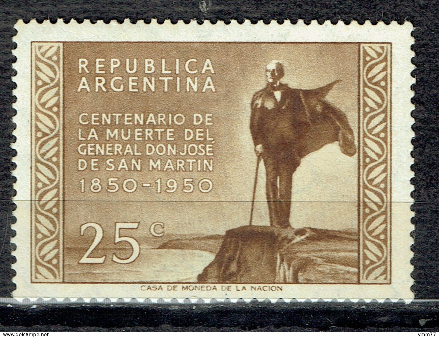 Centenaire De La Mort Du Général Don José De San Martin : Le Général à Boulogne Sur Mer - Unused Stamps