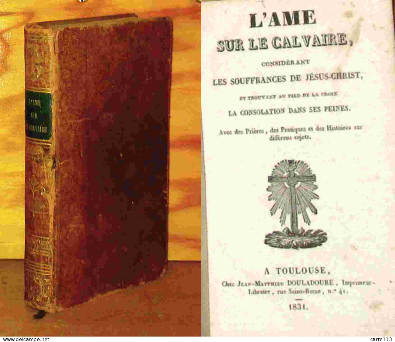 BAUDRAND Barthelemy    - L'AME SUR LE CALVAIRE, CONSIDERANT LES SOUFFRANCES DE JESUS - 1801-1900