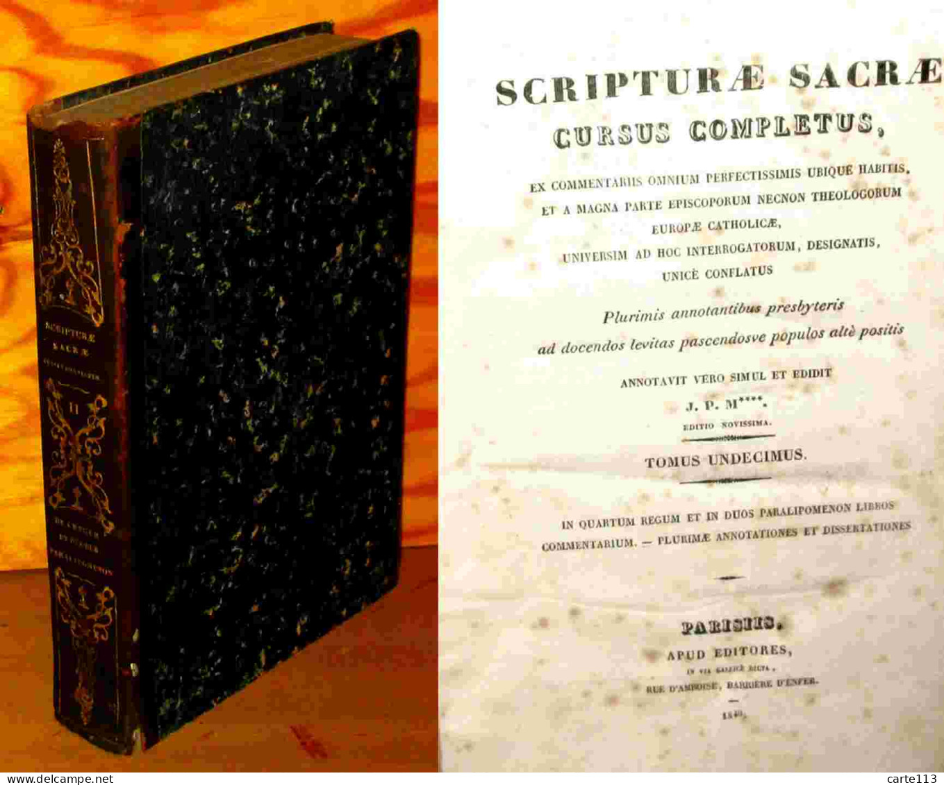 MIGNE Jacques-Paul - SCRIPTURAE SACRAE, CURSUS COMPLETUS - TOMUS UNDECIMUS - TOME XI - 11 - 1801-1900