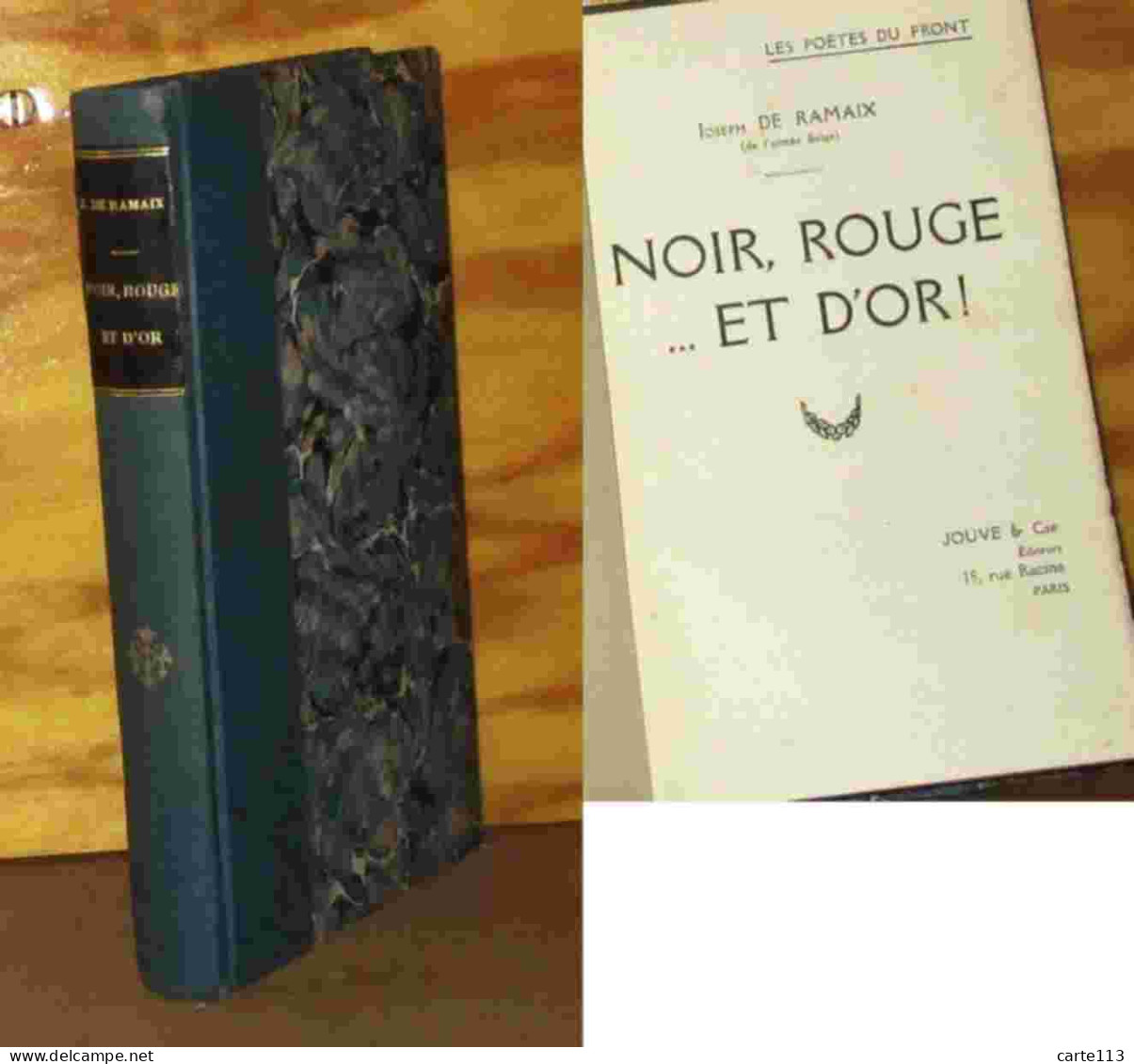 RAMAIX Joseph De - NOIR, ROUGE ET D'OR - 1901-1940