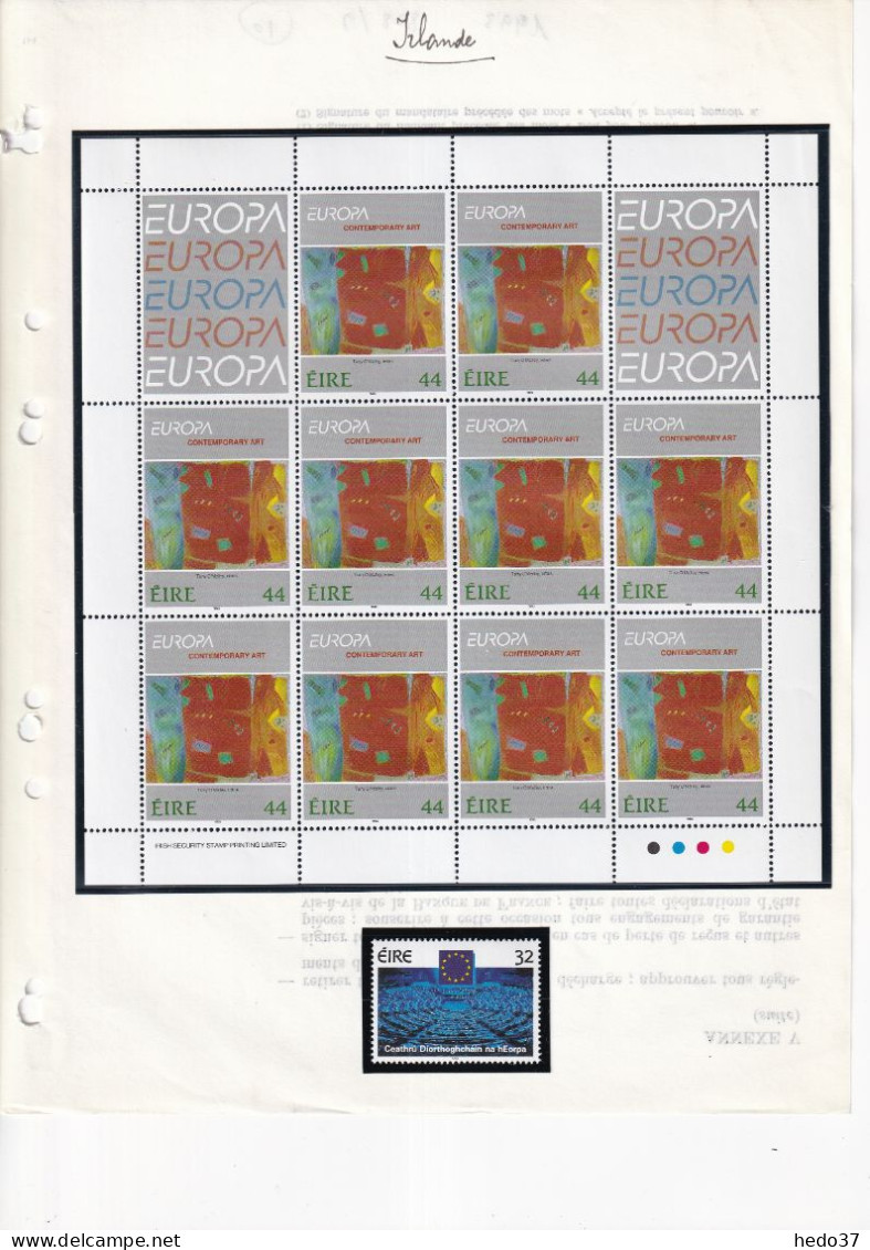 EUROPA 1993 - Irlande N°828/829 - Neuf ** Sans Charnière - TB - 1993