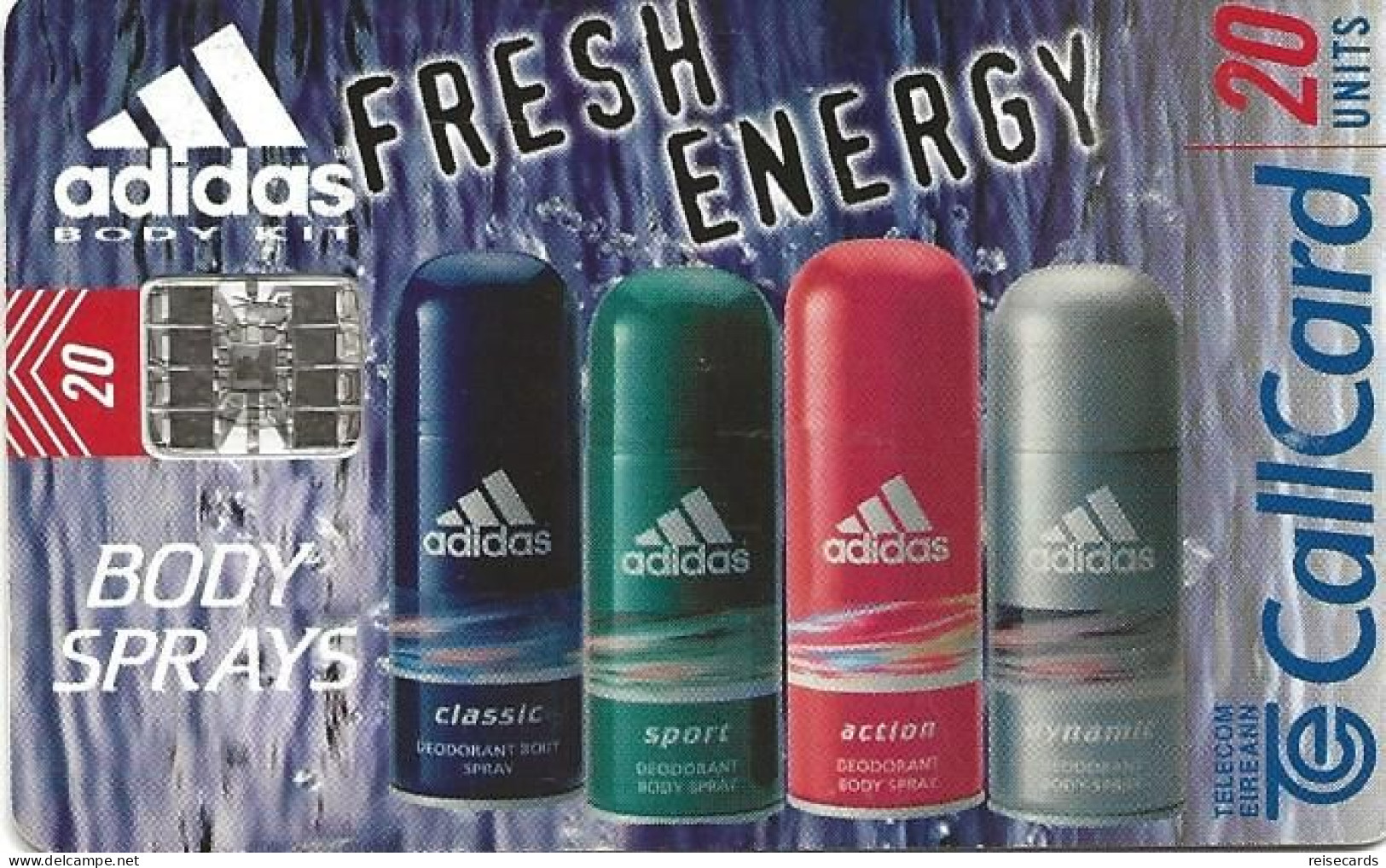 Ireland: Telecom Eireann - 1998 Adidas Body Sprays - Irlande