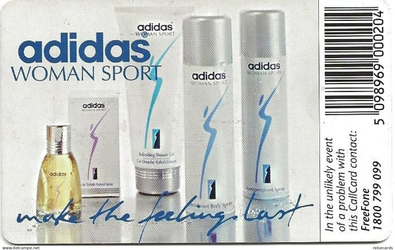 Ireland: Telecom Eireann - 1998 Adidas Body Sprays - Ierland
