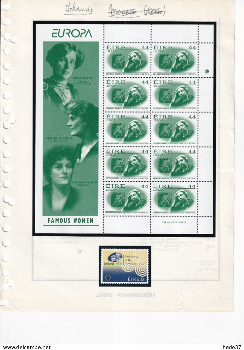 EUROPA 1996 - Irlande N°943/944 - Neuf ** Sans Charnière - TB - 1996