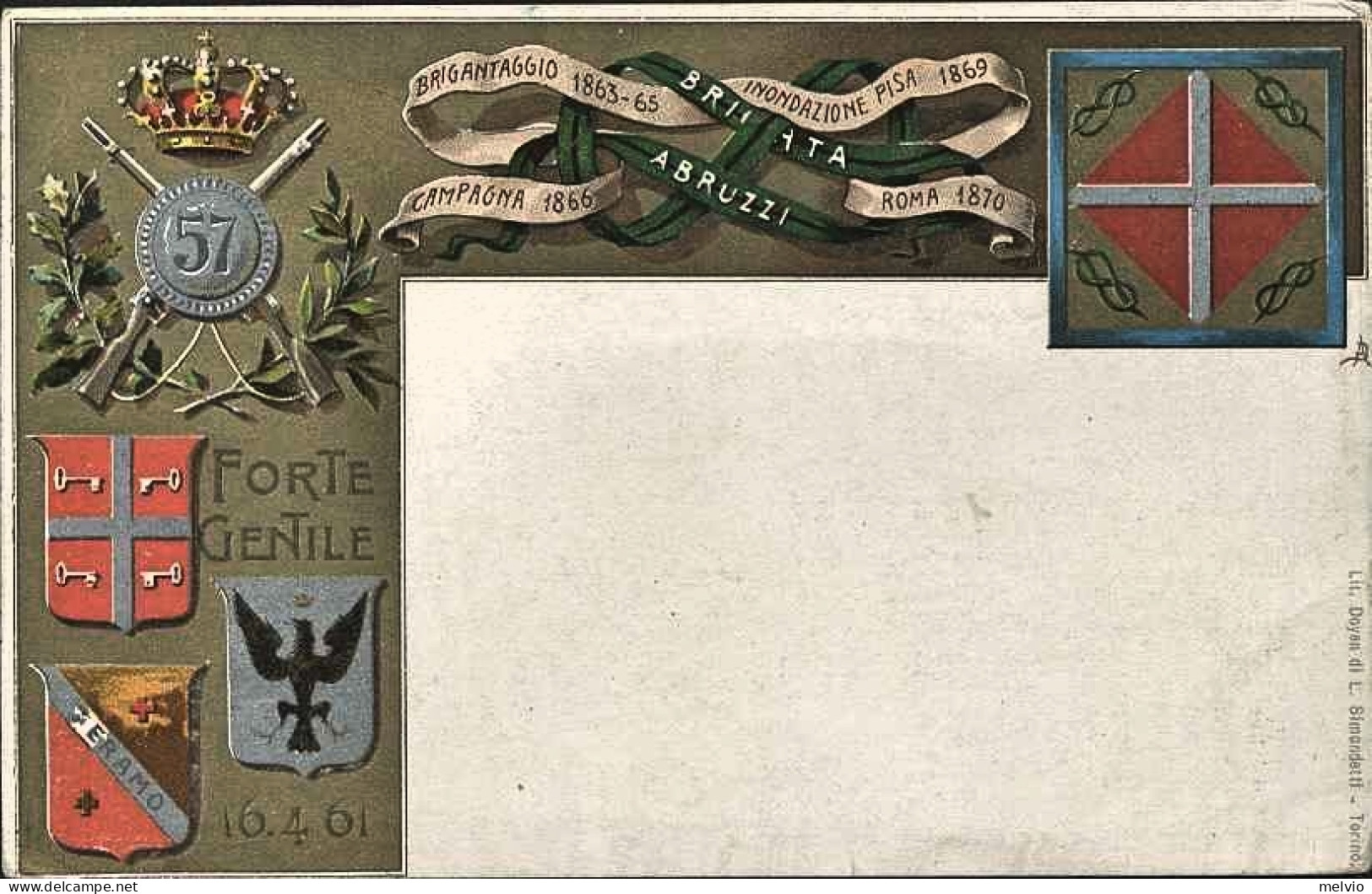 1904-"57 Reggimento Fanteria" - Patriotic