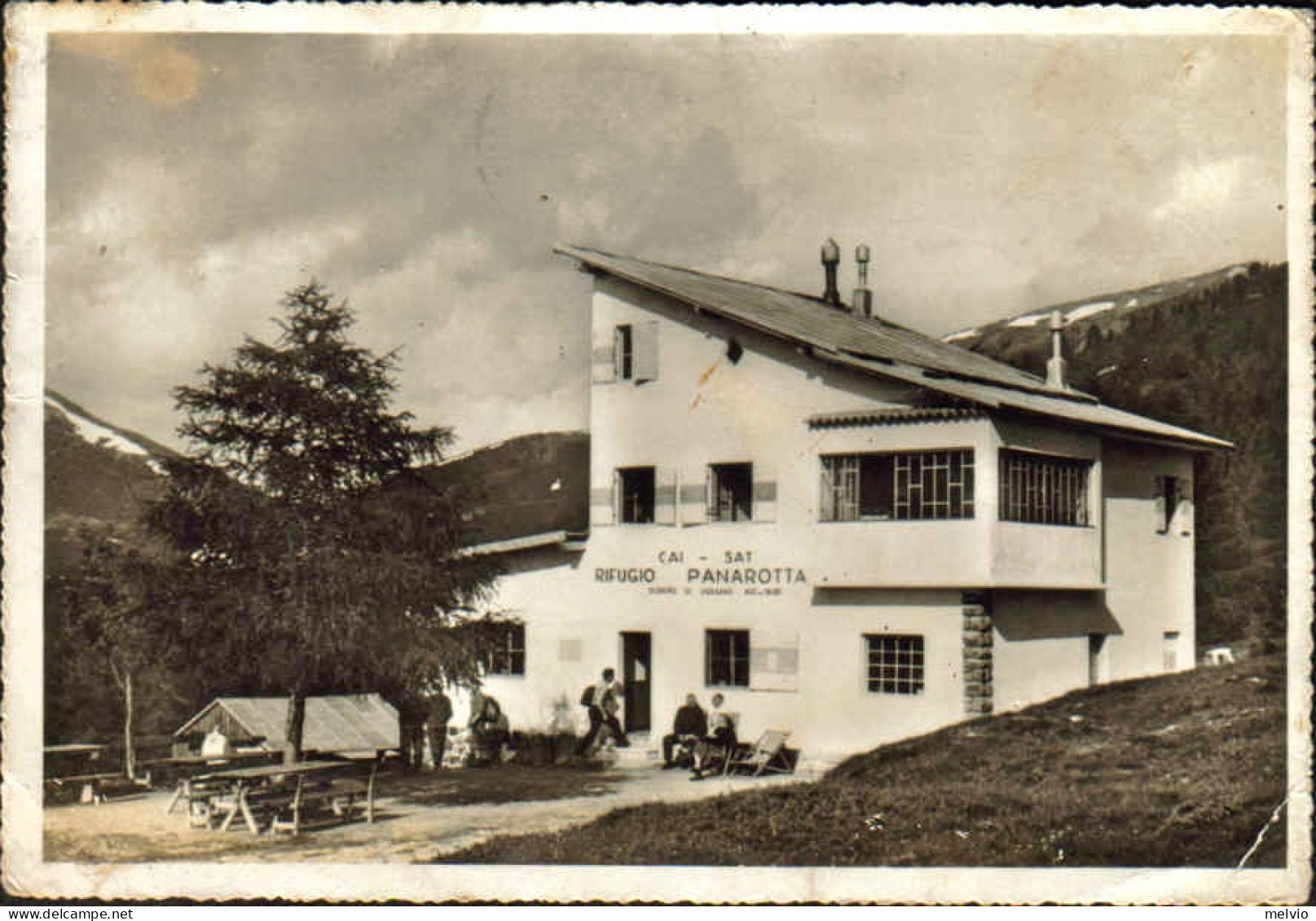 1948-cartolina Foto "rifugio Panarotta" Bollo Del Club Alpino - Hotel's & Restaurants