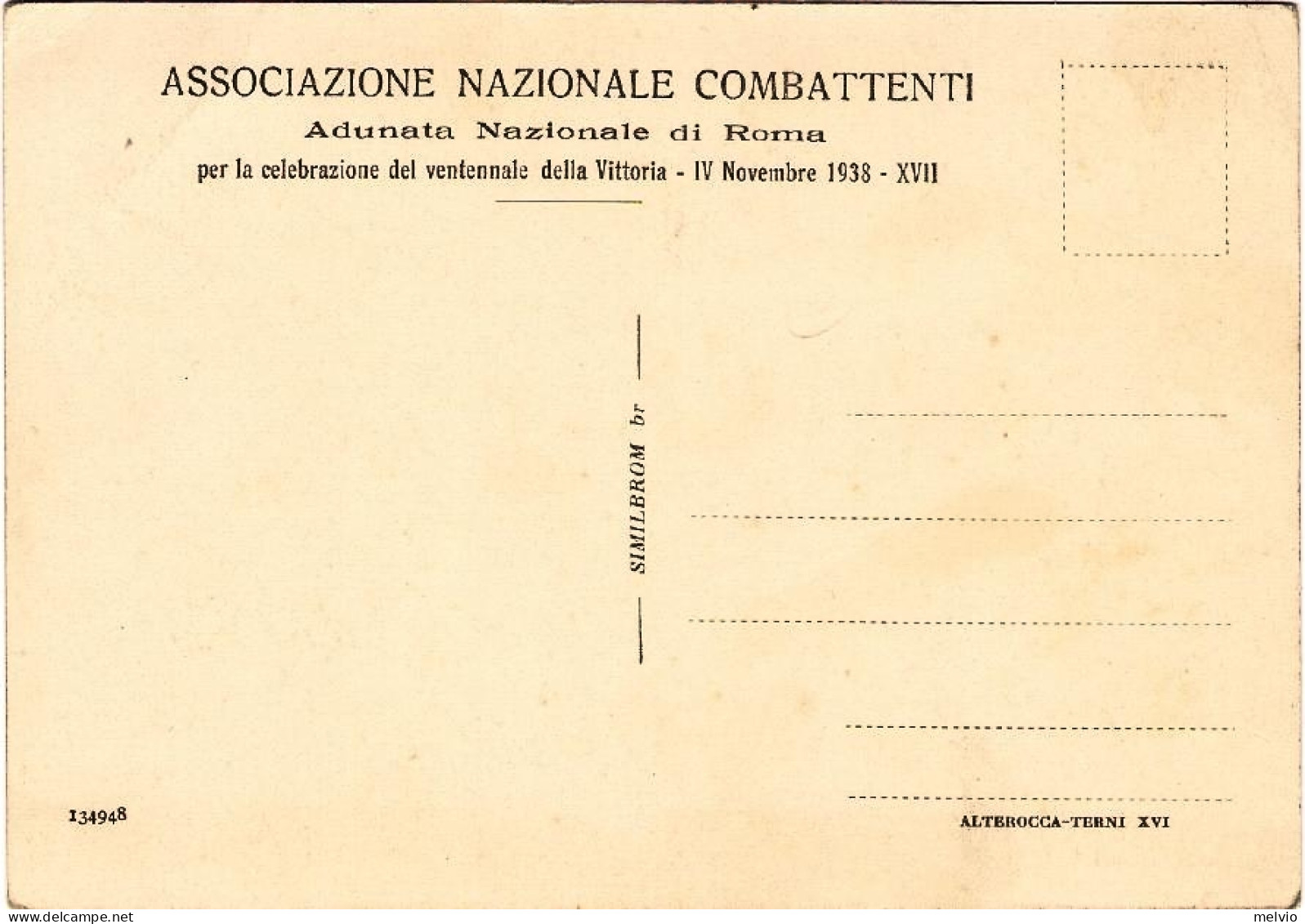 1938-"Roma Altare Della Patria" A Cura Dell'associazione Nazionale Combattenti P - Other & Unclassified