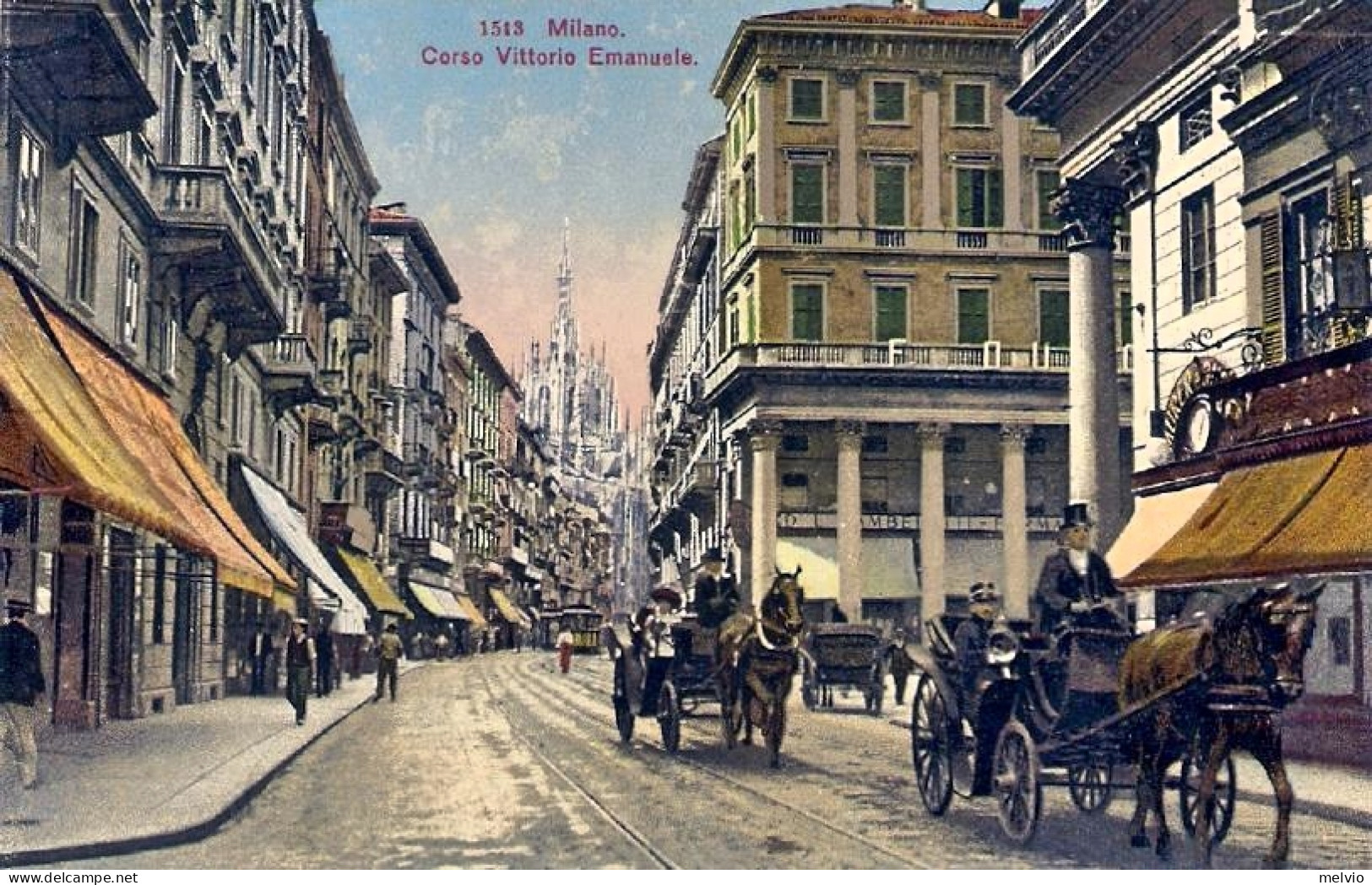 1930ca.-"Milano-corso Vittorio Emanuele-carrozze"non Viaggiata - Milano (Milan)