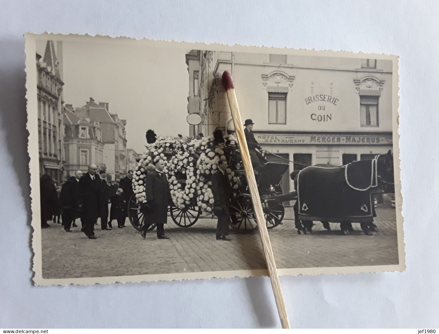 CARTE PHOTO FOTOKAART DIFFERDANGE BRASSERIE DU COIN HÔTEL RESTAURANT MERGEN MAJERUS 1957 - Differdingen