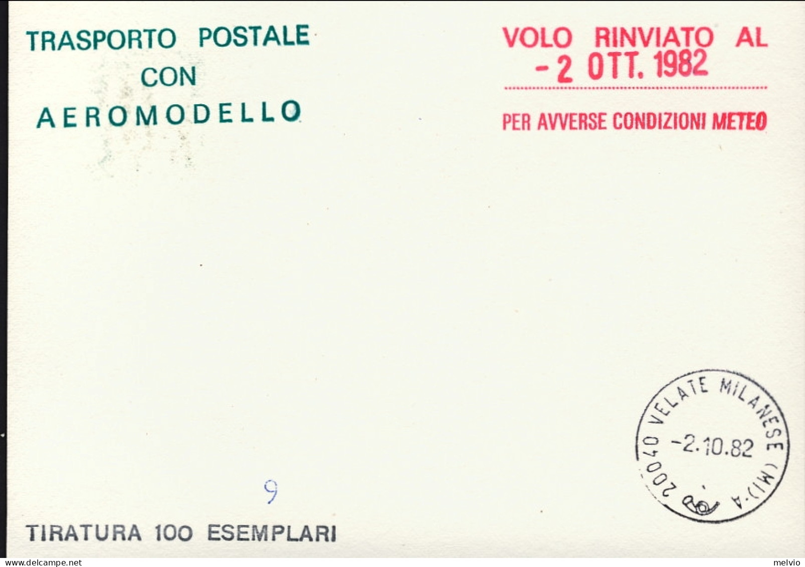 1982-cartolina Postale L.200 Giornata Aeromodellistica Velatese Con Affrancatura - Macchine Per Obliterare (EMA)