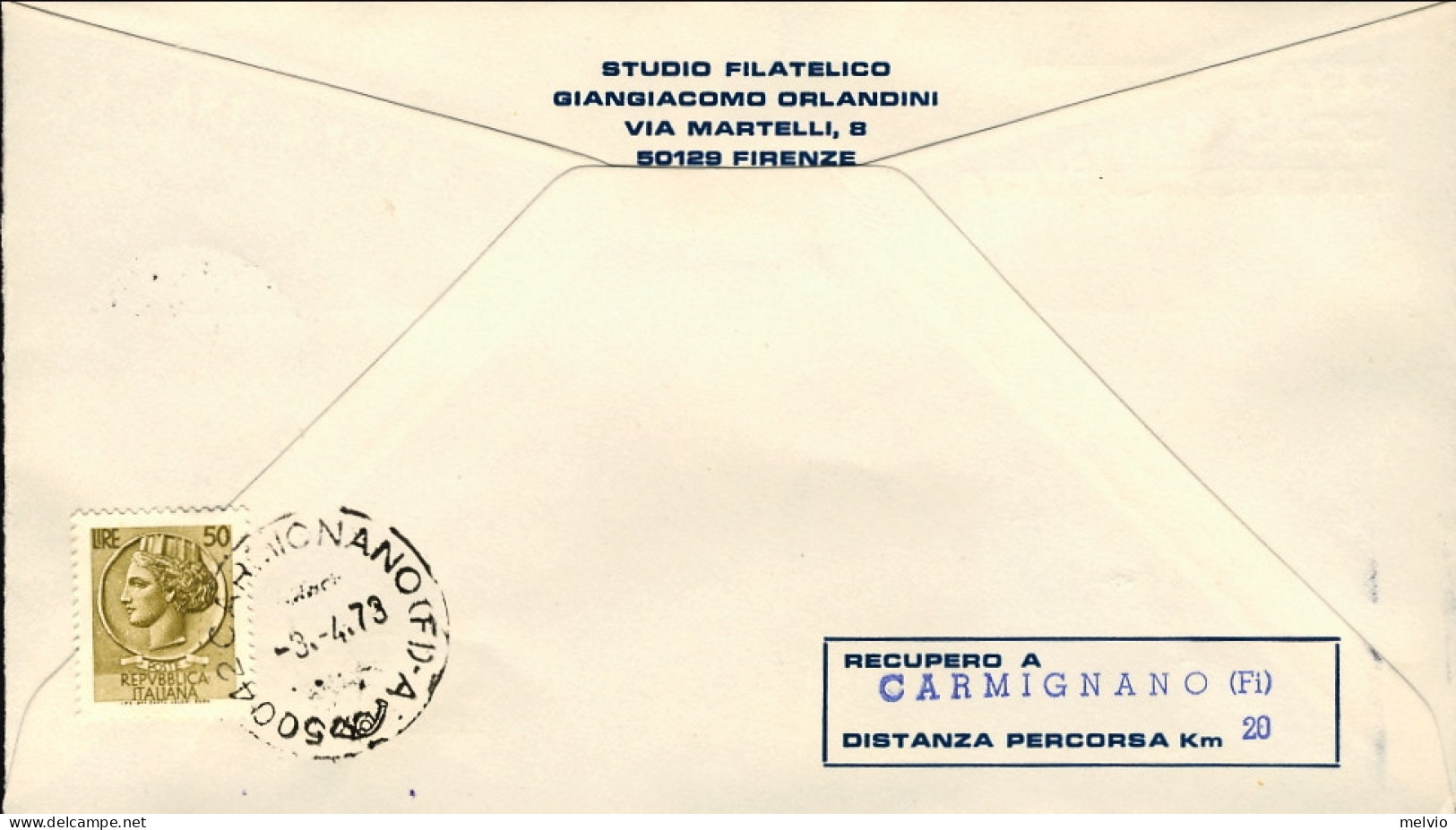 Vaticano-1974 Trasportato Con Mongolfiera Lancio Da Prato Lancio Rinviato Al 1 A - Aéreo