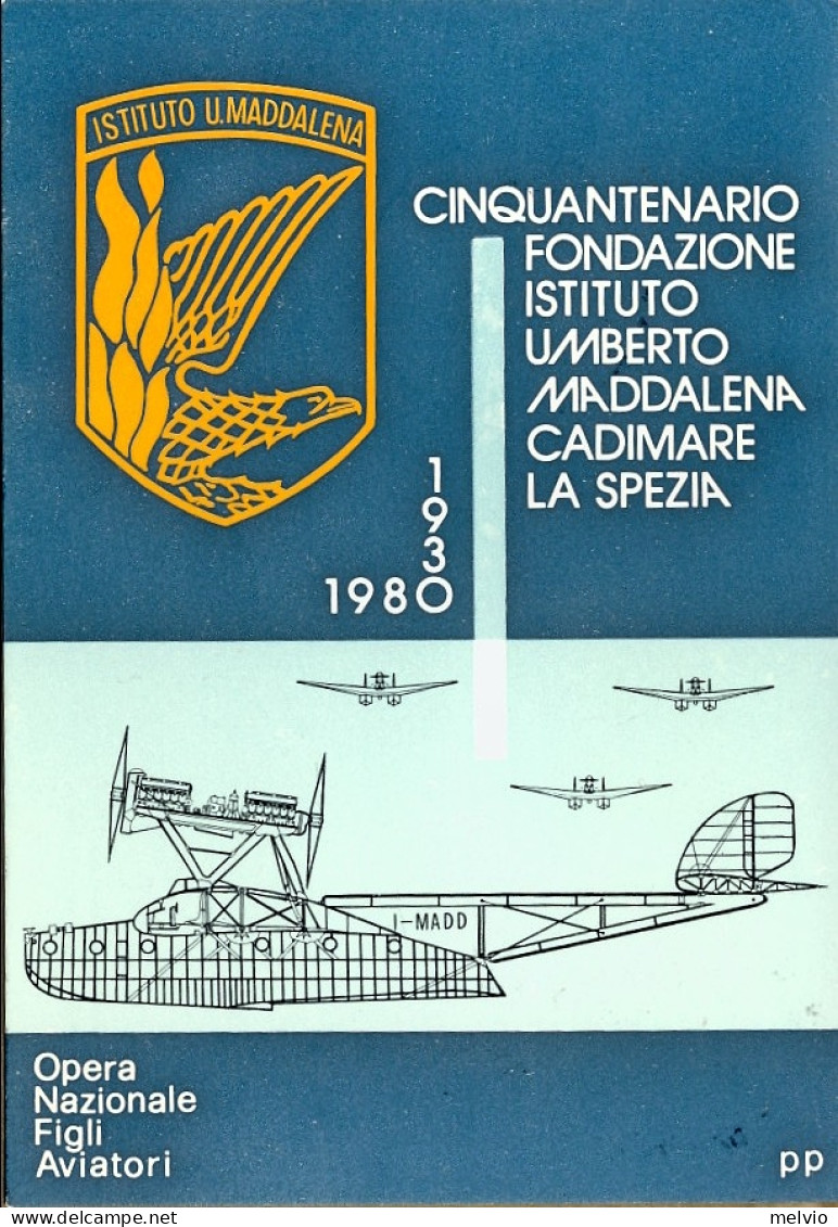 San Marino-1980 Cartolina Per Il Cinquantenario Della Fondazione Istituto U. Mad - Corréo Aéreo