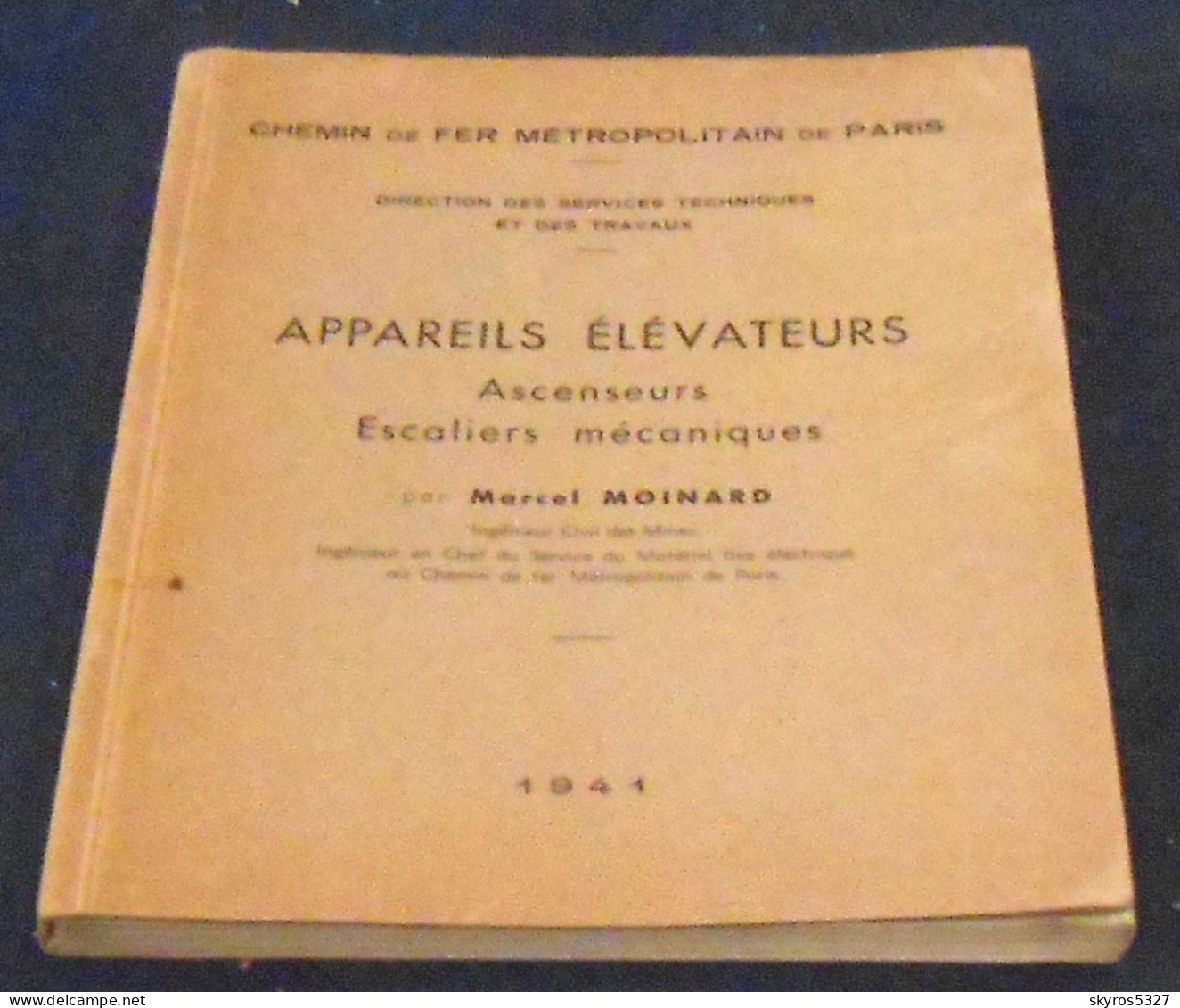 Chemin De Fer Métropolitain De Paris - Appareils Elévateurs Ascenseurs Escaliers Mécaniques - Ferrovie & Tranvie