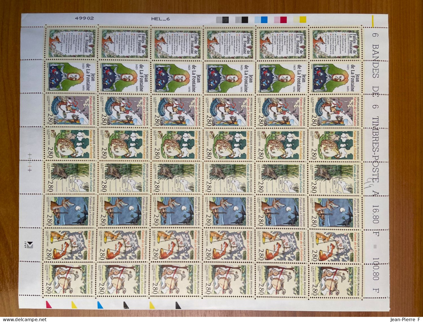 Lot de 17 feuilles / planches entières de timbres