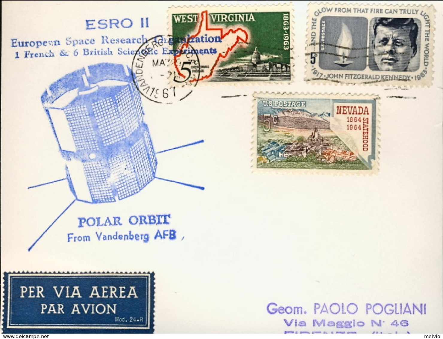 1967-U.S.A. Cartolina Per Via Aerea Con Bollo Speciale Polar Orbit - 3c. 1961-... Lettres