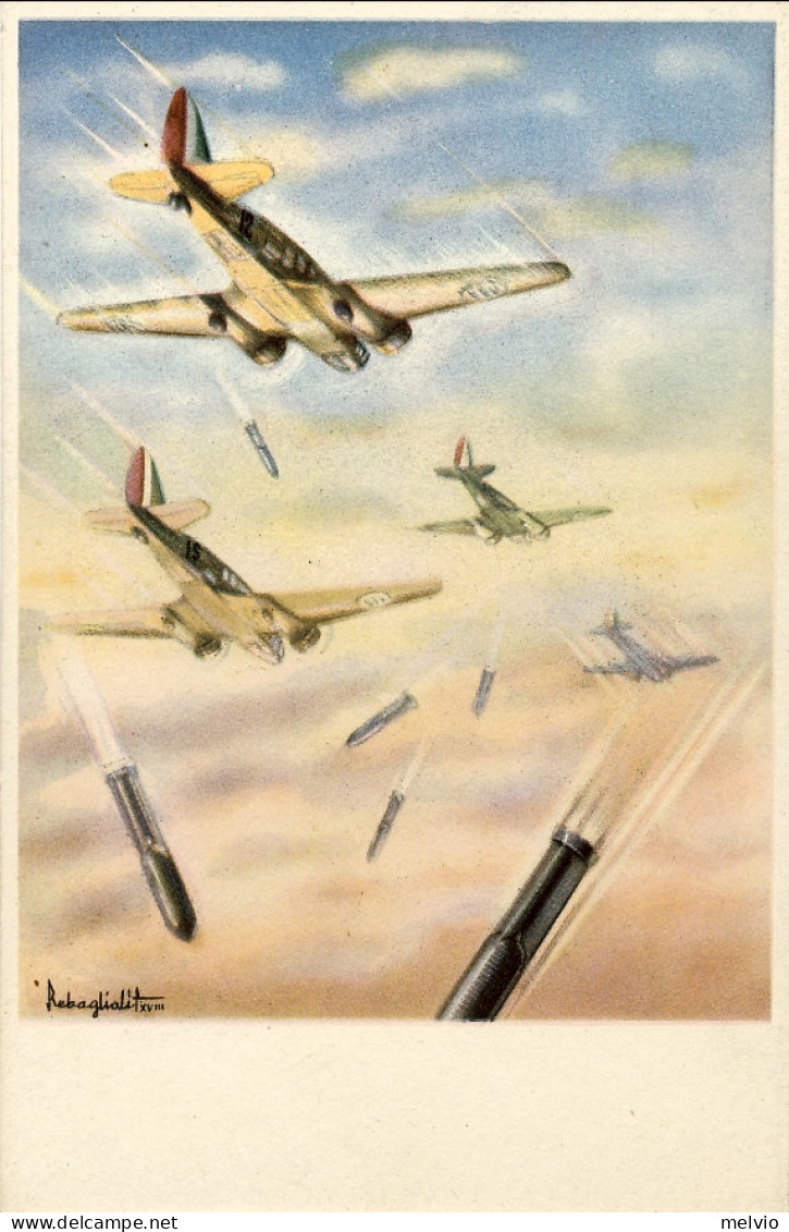 1937-"Aeroplano Caproni 312 Bis-officina Di Costruzioni Aeronautiche" - Patriotic