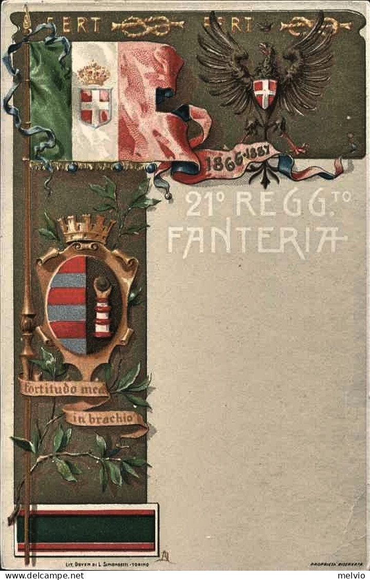 1904-"21 Reggimento Fanteria" - Patrióticos