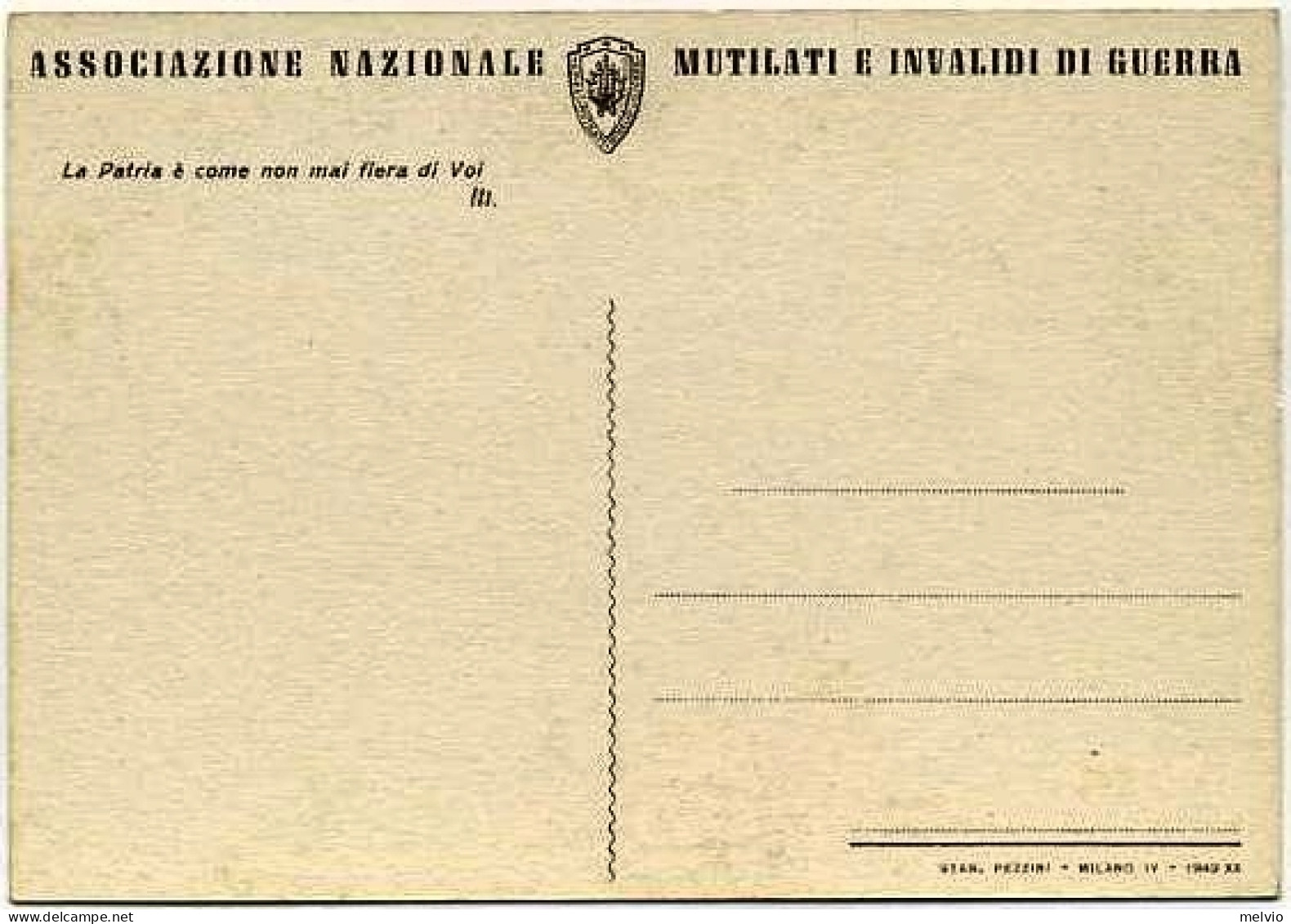 1942-"Il Fante E Il Legionario"disegnata Da A.G.Santagata A Cura Della Associazi - Patriotiques
