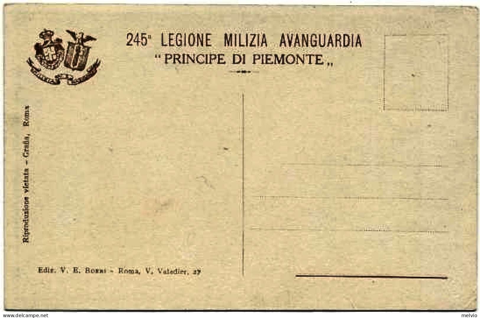 1930circa-"245 Legione Milizia Avanguardia-principe Di Piemonte" Nuova Edizioni  - Patriotic