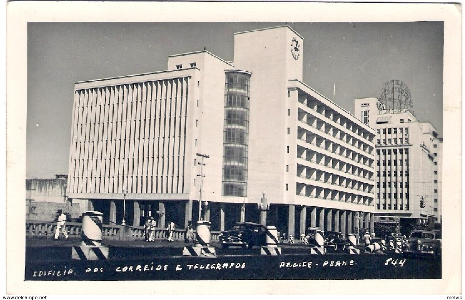1951-Brasile Cartolina Foto Edificio Della Posta E Telegrafo Recife-Pernambuco D - Andere & Zonder Classificatie