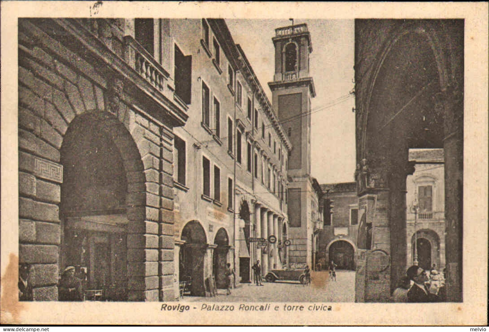 1941-Rovigo Palazzo Roncali E Torre Civica Affrancata 20c.fratellanza D'armi Ita - Rovigo