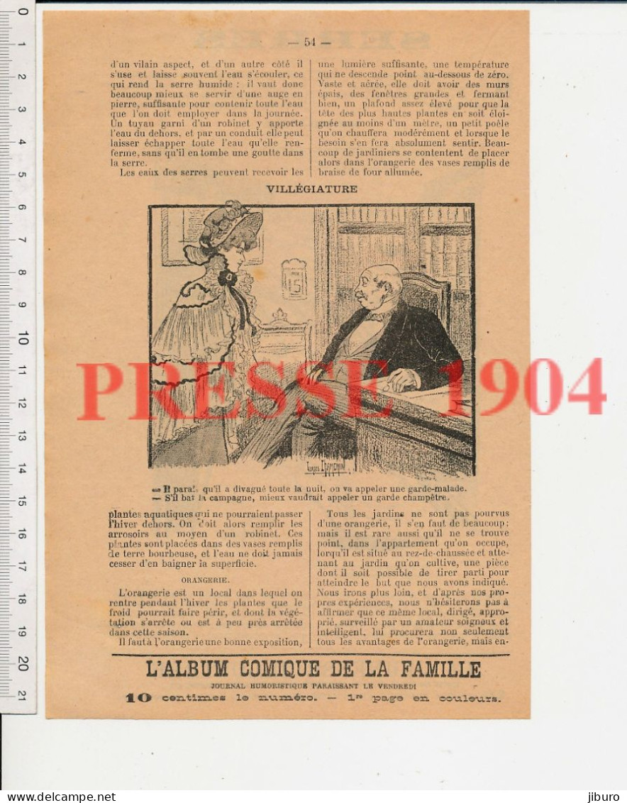 Humour 1904 Modern-Style Dessin Weiluc Plage Mer Tente + Georges Chamonin Garde-malade Métier Garde-champêtre - Non Classificati