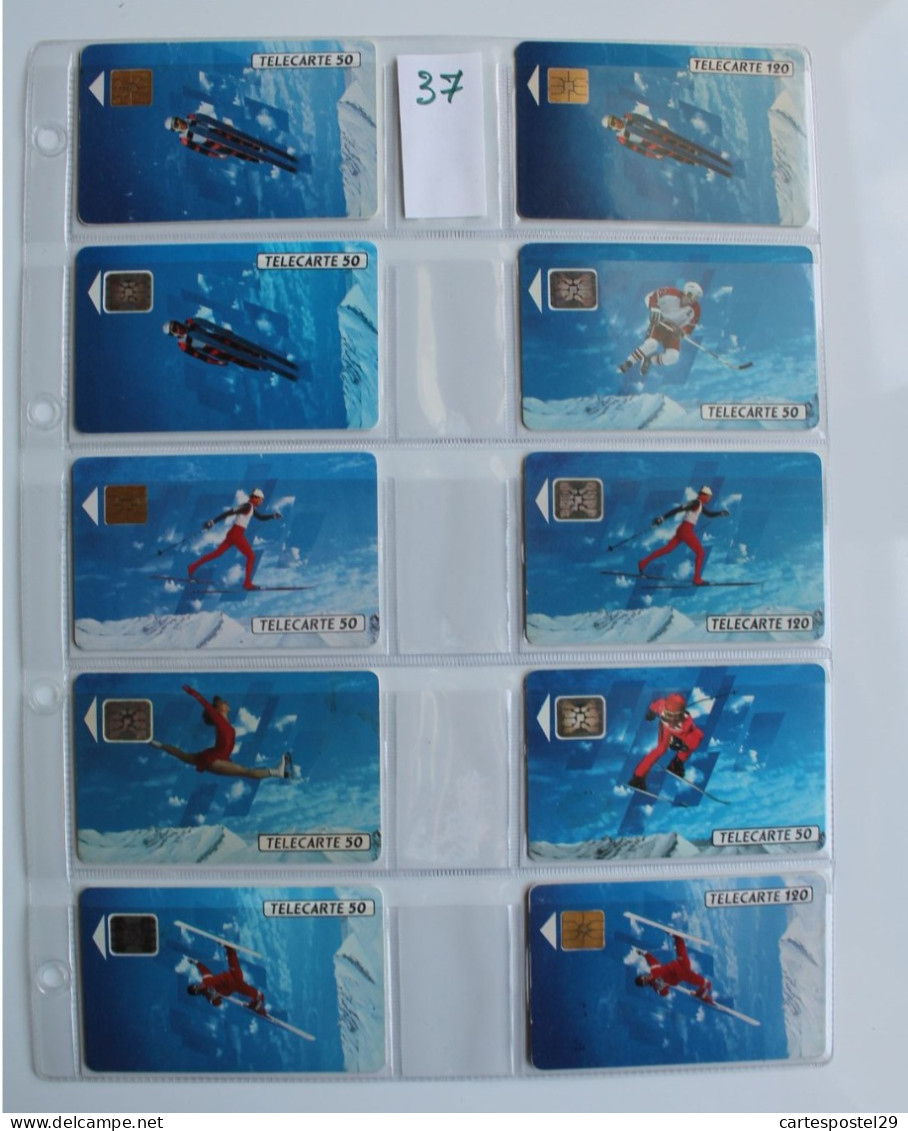 LOT DE 10 TELECARTES AVEC SA FEUILLE DE RANGEMENT - Lots - Collections