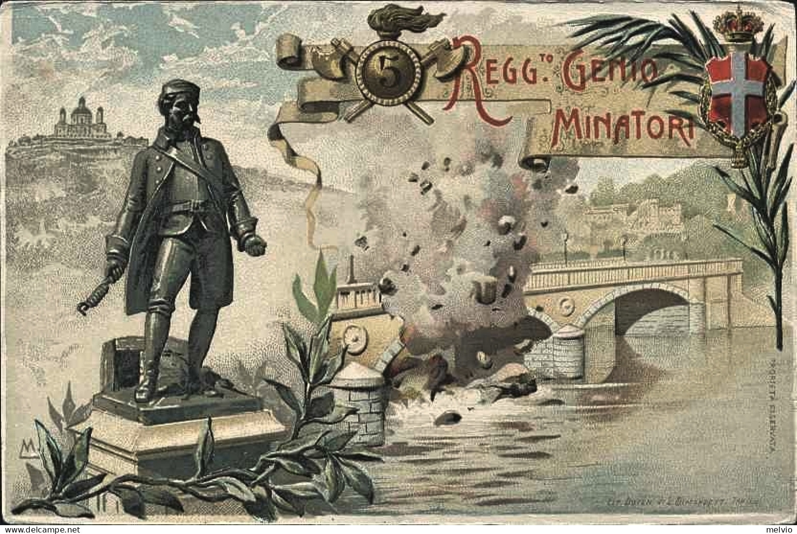 1904-"5 Regg.to Genio Minatori" - Patriotiques