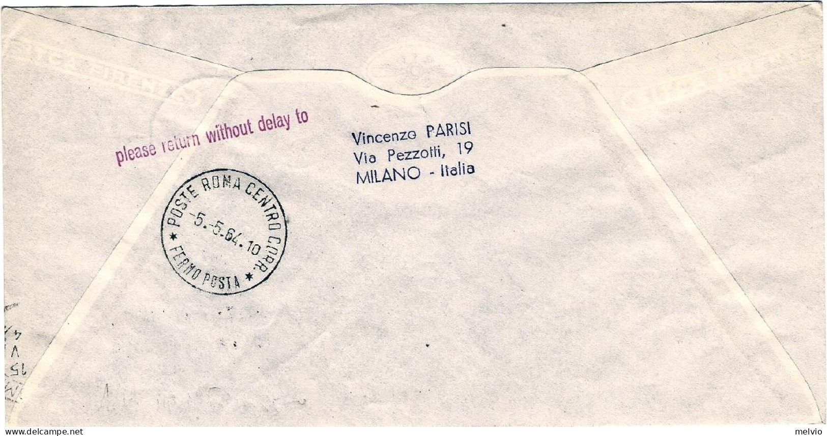 1964-Danimarca I^volo Caravelle Copenhagen Roma Del 3 Maggio - Airmail