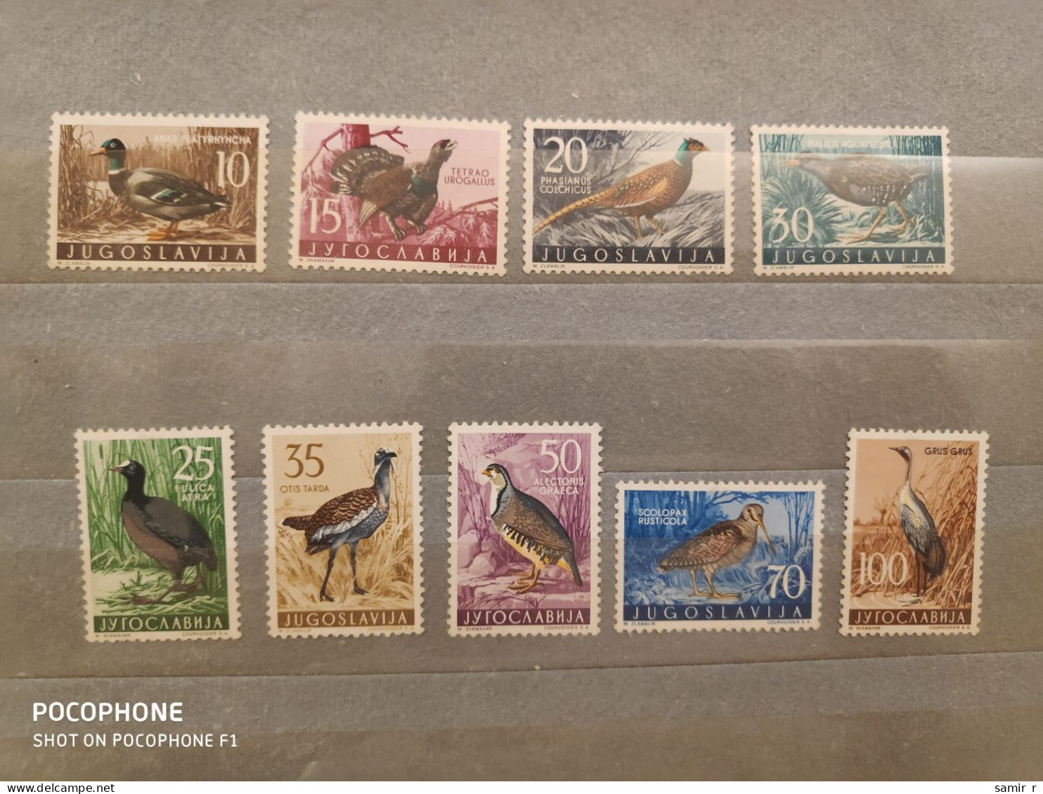 1958	Yugoslavia	Birds (F90) - Nuevos