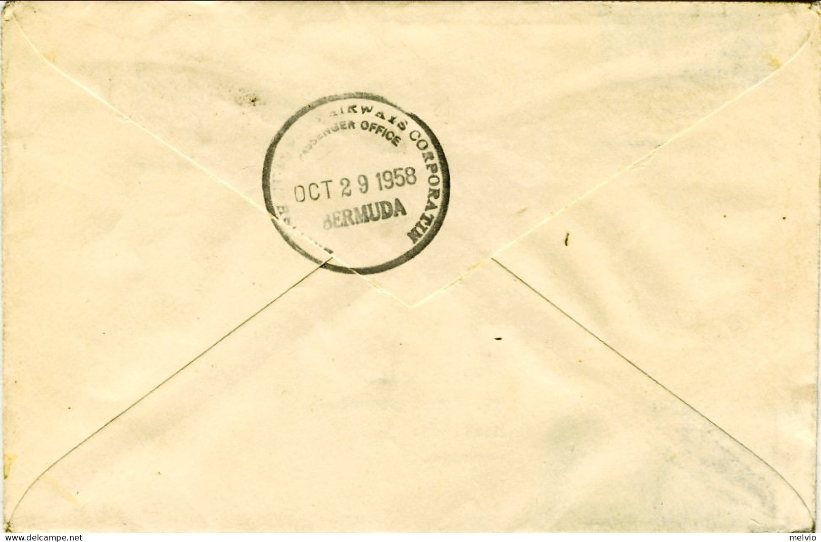 1958-Gran Bretagna BOAC Britannia Volo Londra-Hamilton Bermuda Del 27 Ottobre - Lettres & Documents