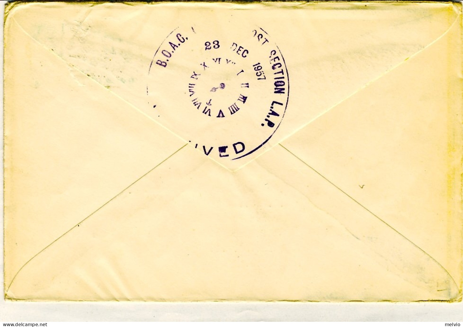 1958-U.S.A. BOAC Britannia Volo New York-Londra Del 21 Dicembre - 2c. 1941-1960 Cartas & Documentos