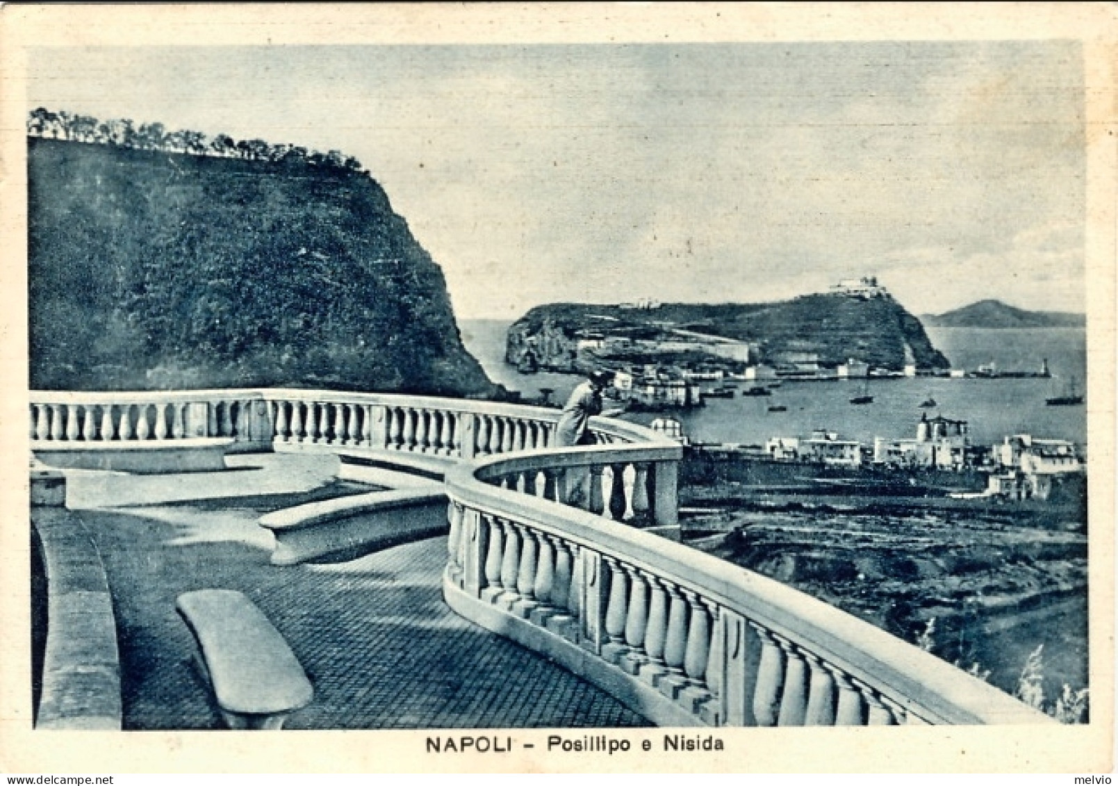 1947-cartolina Napoli-Posillipo E Nisida Affrancata L.1+L.3 Democratica Con Segn - Napoli