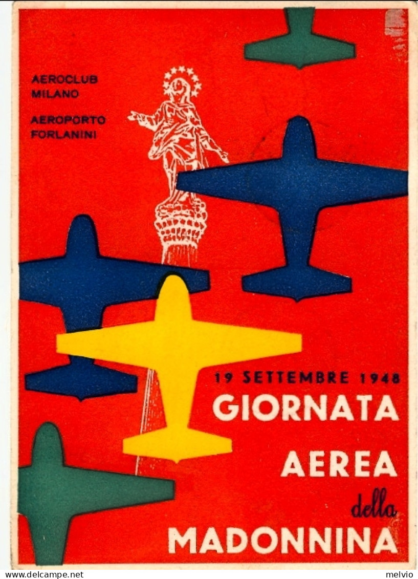 1948-cartolina Illustrata Affr. L.5 Risorgimento+posta Aerea L.10 Stretta Di Man - Erinofilia