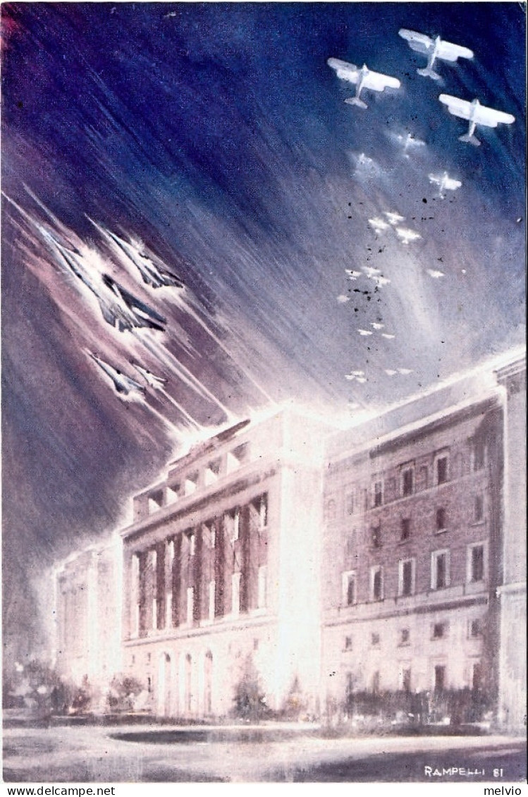 1981-cartolina Illustrata Per Il 50^ Anniversario Dell'inaugurazione Del Palazzo - 1981-90: Poststempel