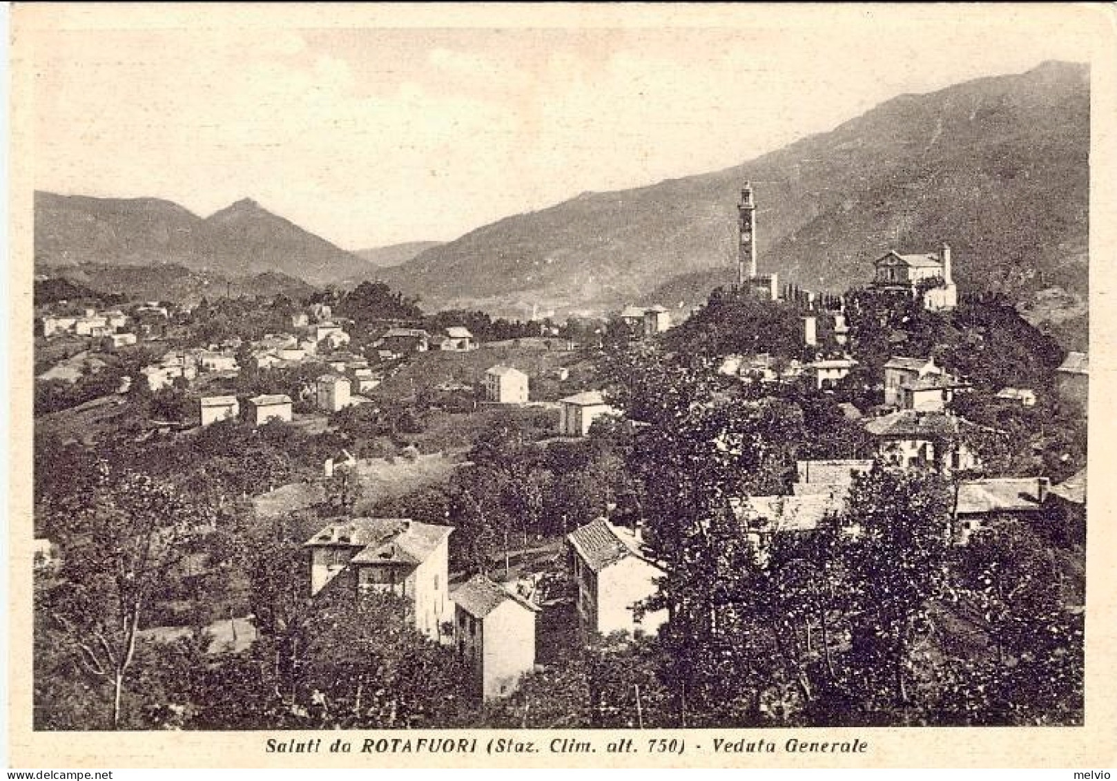 1930circa-cartolina Illustrata Nuova "Rotafuori Bergamo Staz.clim.-veduta Genera - Bergamo